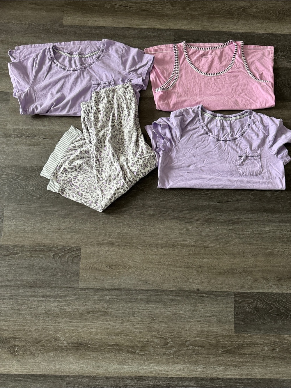 Carole Hochman 4pc. Women's Pajama Set - Short Sleeve Top & Printed Jogger M